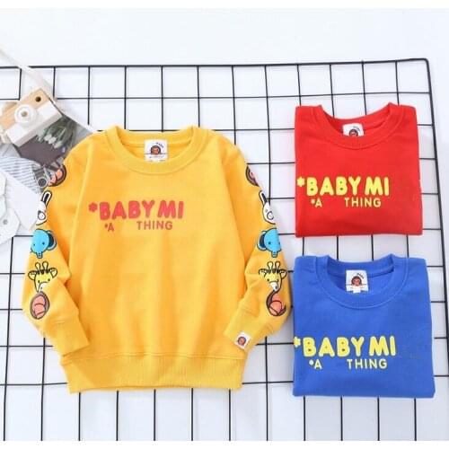 New Kids Boy Girls Animal Zoo Sleeve Printed Pullover Hoodie Tops Casual Clothes Children Hip Hop Style Hoodies