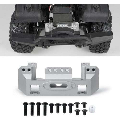 YEAHRUN Alloy Metal Front Bumper w/Servo Mount For Traxxas TRX-4 TRX4 1/10 RC Crawler