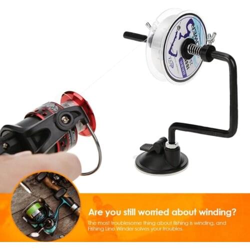 Portable Aluminum Alloy Fishing System Line Winder Reel Spooling Winding Suction Cup Spooler Outdoor Fishing Tools Accessories