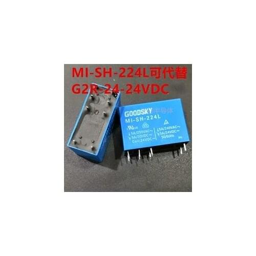 5PCS/LOT relay MI-SH-224L 24VDC MI-SH-224L-24VDC MISH224L 224L 24V DC24V GOODSKY DIP8