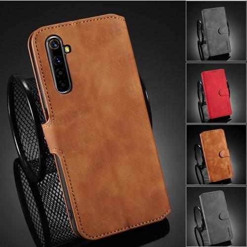 Luxury Card slot Ultra thin Flip Case For OPPO Realme 6 5 C11 A5 A9 A11X A32 A33 A53 2020 Magnetic Bracket Leather Phone Cover