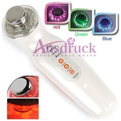 Lowest price! Color Photon LED skin rejuvenation Light Therapy 3 MHz Ultrasonic equipment Beauty Device Machine