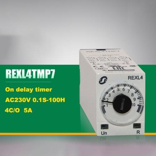 Schneider Electric REXL4TMBD On delay timer 24VDC 5A 0.1S-100H 14-pin 4NO 4NC brand new original imported