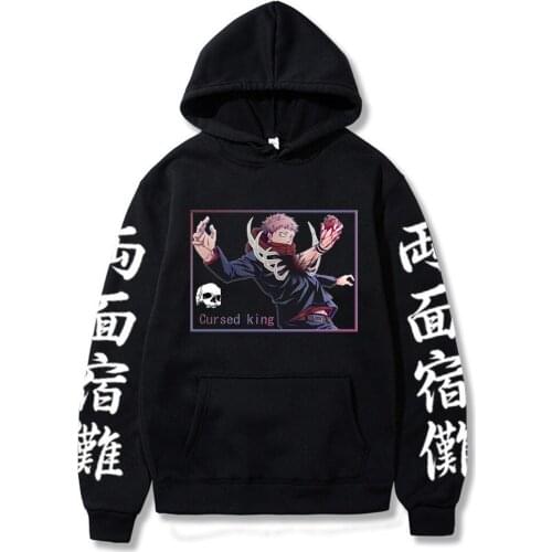Hot Anime Jujutsu Kaisen Woman and Man Hoodie Four Seasons Print Sweatshirt