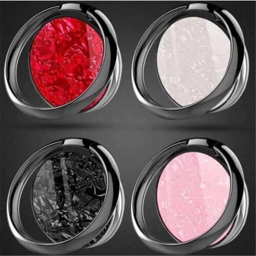 UVR 360 Degree Metal Finger Ring Conch Jewelry Smartphone Stand Holder Mobile Phone Holder Stand For All Phone