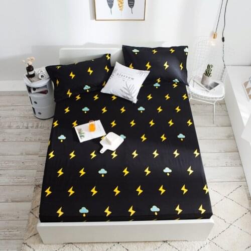 Waterproof and Breathable Fabric Printed Bedspread for Children Wetting Elderly Care Bed Cover Protector Pillowcase Household