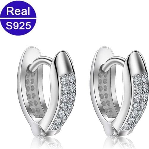 Red Trees Brand Real Fine Jewelry Fashion Small Simple 925 Sterling Silver Hoop Earrings For Women Wholesale Dropshipping