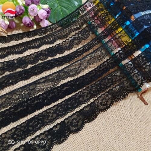 1.7-3.5cm S1088 black fancy lace stretc lace for womens underwear sewingfor underwear waist decoration underwear