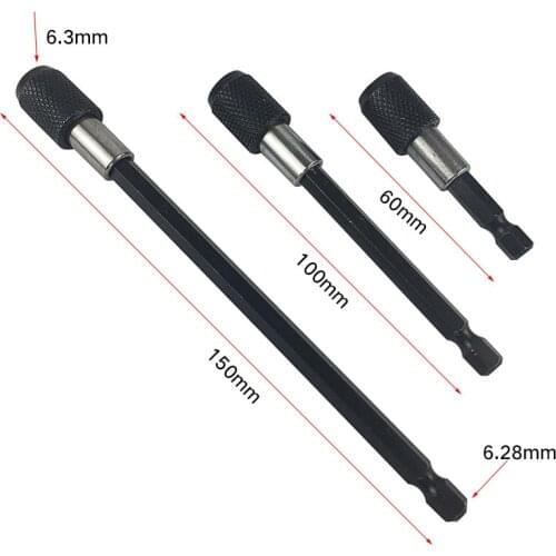 3PC/1PC 60/100/150mm 1/4 Inch Hex Shank Quick Release Screwdriver Bit Holder Extension Bar Screwdriver