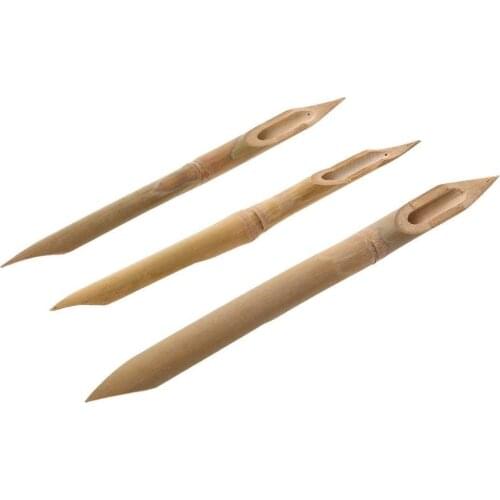 3 Pcs Double Head Hard Strong Bamboo Reed Shaping Pens Polymer Sprinkles Cake Pottery Supplies Slipster Pottery for Artists