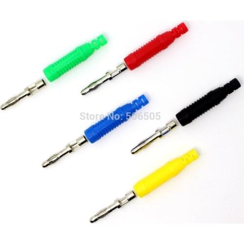 5 color 4mm DIY banana plug Copper nickel plating 10pcs/lot