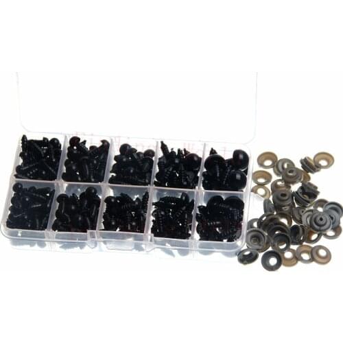 Accessories Garments Eyelet 240set/Box 6 7 8 10 12mm Plastic Craft Toy Eyes Bead DIY Safety Eyes Children Handmade Scrapbooking