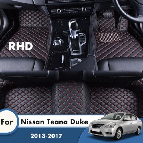 RHD Custom Car Floor Mats For Nissan Teana Duke 2017 2016 2015 2014 2013 Auto Styling Interior Accessories Waterproof Decor Rug