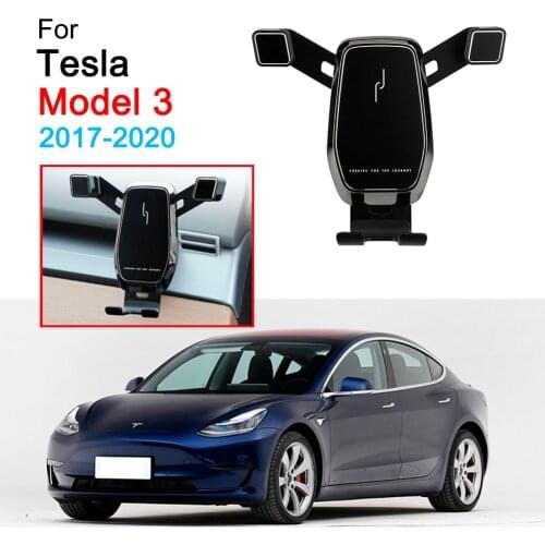 Car Phone Holder Dedicated Air Vent Mount Clip Clamp Mobile Phone Holder for Tesla Model 3 Accessories 2017 2018 2019 2020