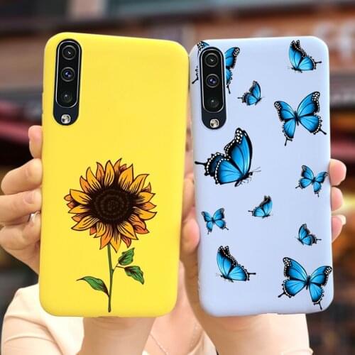 For Samsung A30s Case SM-A307F Fashion Sunflower Butterfly Phone Cases For Samsung Galaxy A30s A307F A 30 s Back Cover Soft Case