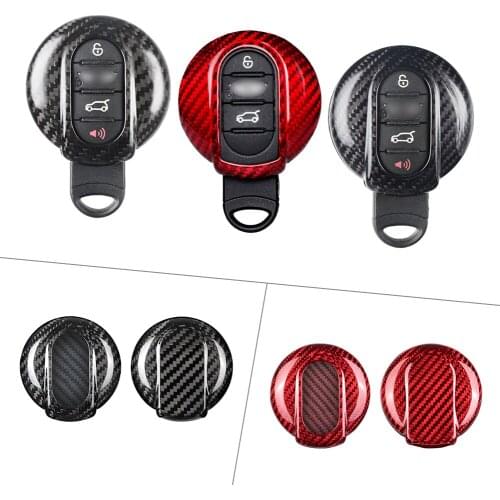 Car Remote Key Cover Case Carbon Fiber Replacement for BMW Mini F54 F56 F55 F57 F60 Universal