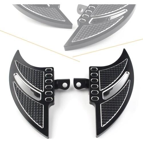 CNC Motorbike Rear Passenger Foot Pegs Floor Board For Harley Touring FLHT FLTR Sportster XL 883 1200 Road King