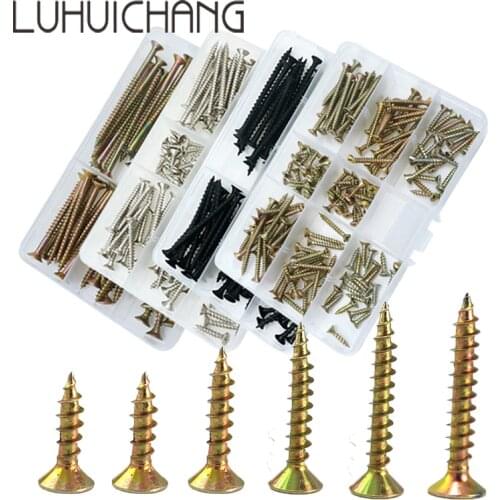 Color zinc hard cross head countersunk head self tapping Screw nail set Wood Thread Nail Screw Assortment Kit