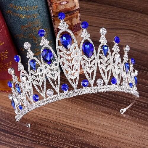 DIEZI 4 Colors Crown For Wedding Gift Crystal Bridal Tiaras Bride Crown Tiaras Gorgeous Princess Headbands Hair Accessories