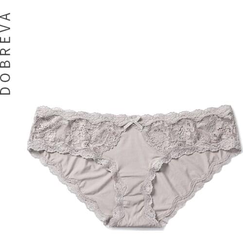 DOBREVA Womens Basic Stretchy Lace Panties Briefs