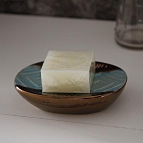 Creative Multifunction Portable Ceramic Soap Dish Soap Box Storage Display Frame Home Bathroom Accessories Supplies Accessories