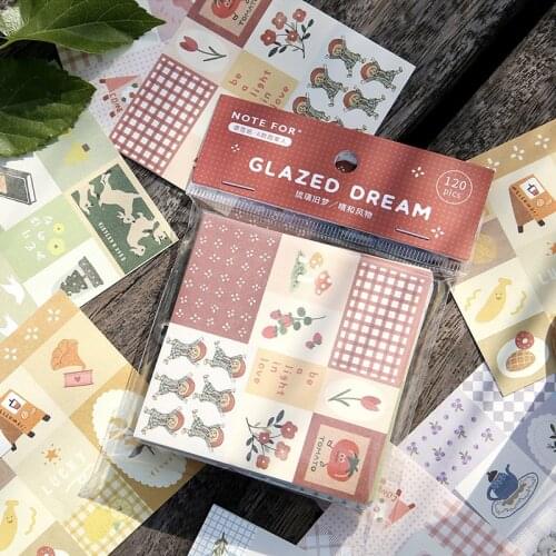 Liuli Old Dream Series Retro Collage Memo Pad Message Sticky Notes Decorative Notepad Note Paper Memo Stationery Office Supplies