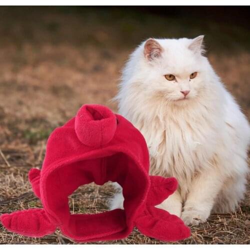 Washable Lovely Kitten Soft Animal Hat Pet Supplies Kitten Hat Octopus Shape Photo Props