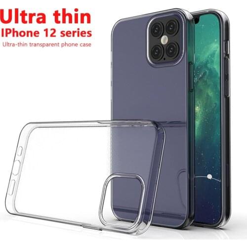 Soft TPU Transparent Back Case Skin Camera Lense Protection Clear Phone Cover For Apple iPhone 12 Pro Max iPhone 12 Mini