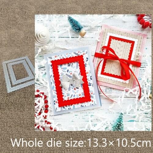 New Design Craft Metal stencil mold Cutting Dies scallop frame decoration scrapbook die cuts Album Paper Card Craft Embossing