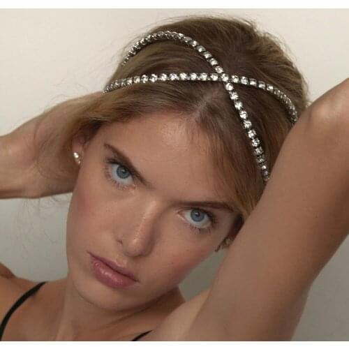 2021 New Fashion Full Diamond Hairband Bridal Wedding Hair Accessories Hairpin European American Accessories Headbands