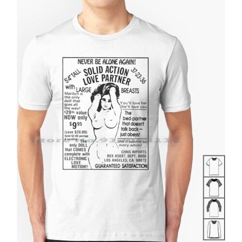 Solid Action Love Partner T Shirt 100% Cotton Sex Adult Sleaze Blow Up Doll Xxx Smut Creative Trending Vintage Cool Gift Euro
