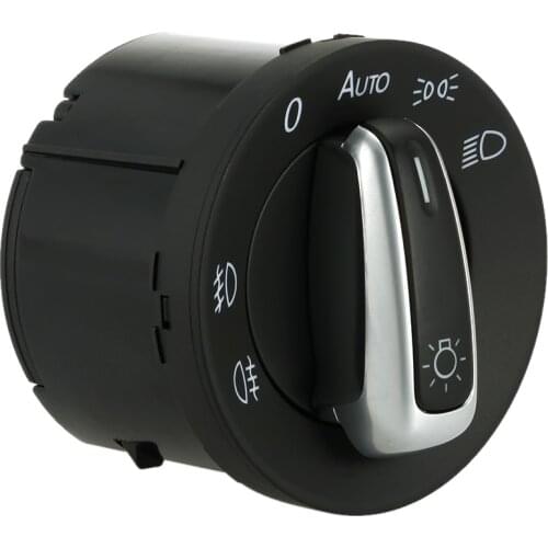 Car Style Headlight Control Switch Car Fog Light Plating Knob Replacement Car Accessories for VW Golf 5 Sagita CC B6 2005-2013