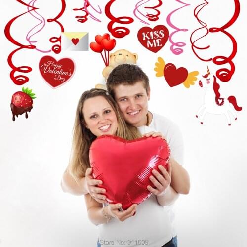 Valentines Day Party Decorations Sweet Heart Hanging Swirl Romantic Wedding Wall Hanging Spiral Valentines Day Party Supplies