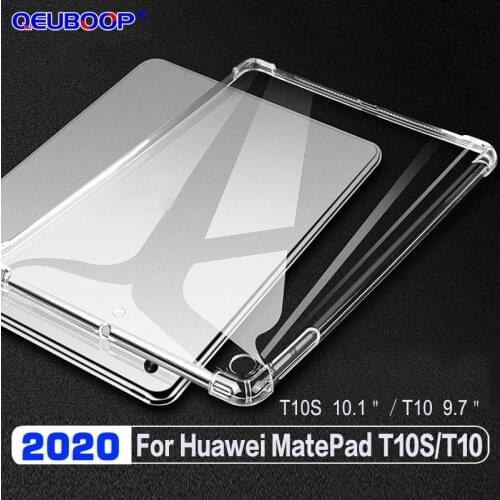 Transparent Tablet case For Huawei Matepad T10S 10.1 2020 Drop Resistant Case For Matepad T10 9.7 AGR-L09 AGR-W09 slim Cover