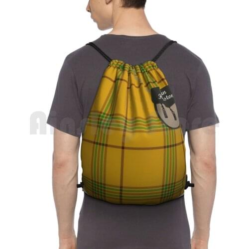 Clan Houston Surname Last Name Scottish Clan Tartan Badge Crest Backpack Drawstring Bag Riding Climbing Gym Bag Houston