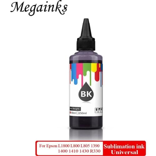 100ml sublimation ink For epson 1390 1400 1410 1430 L1800 L800 L805 R330 all desktop printer cartridge & ciss