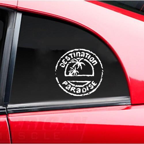 Destination Paradise Palm Tree Decal Fashion Personality Creative Vinyl Decor Decals Car Sticker