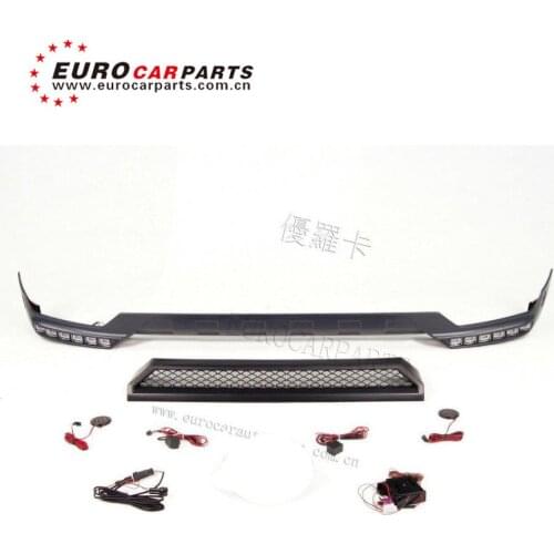 High quality G class w463 G63 G65 front lip with lights for G classs w463 G63 g65 body kits front spoiler skirt