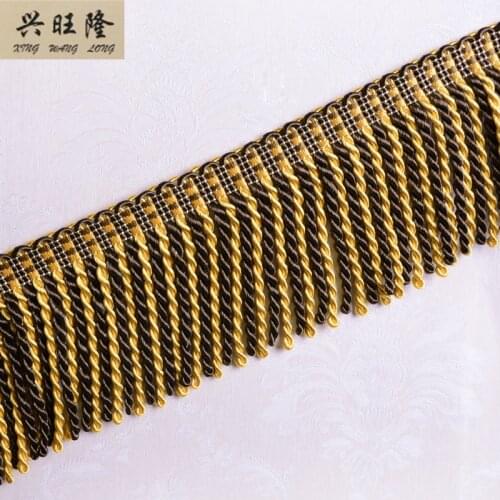 XWL 12M/Lot 11cm Wide Rayon Twisted Trimming Rope Lines DIY For Curtain Sofa Edge Decorative Lace Ribbon Trim Tassel Fringe