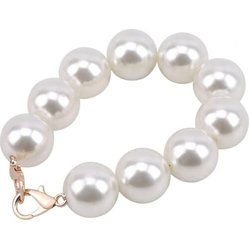 Pearl Beaded Short Bag Straps 22cm Short Shoulder Belt Purse Handle Diy Chain Bag Accessories Elegant Fashion Accessories