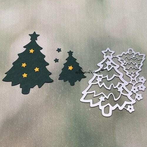 Star christmas tree DIY Craft Metal Cutting Die Scrapbook Embossed Paper Card Album Craft Template Stencil Dies