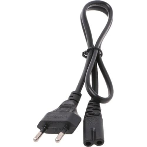 1pc 0.6M 2ft-Prong Pin AC EU Power Cable High Quality Wire Conductor Power Cord For Desktop Laptop