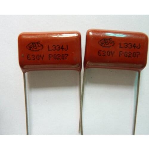 10pcs CBB 334 630V 334J CBB21 0.33uF 330nF P20 Metallized Polypropylene Film Capacitor
