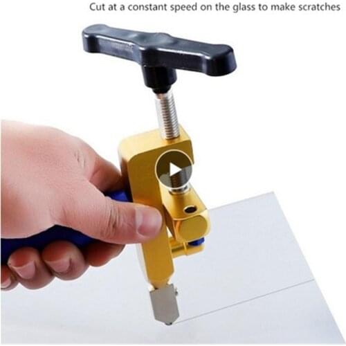 2 In 1 Cutting Wheel Knife Tools Ceramic Tile Glass Cutter Diamond Alloy 1pc Opener Metal Handle Head Glass Tile Cutter Portable