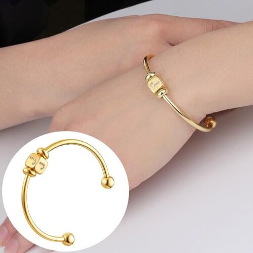 26 Initial Name Bangles Opening Cuff Bracelet Charms Gold Zircon A-Z Letter Bracelets for Women Female Jewelry Birthday Gifts