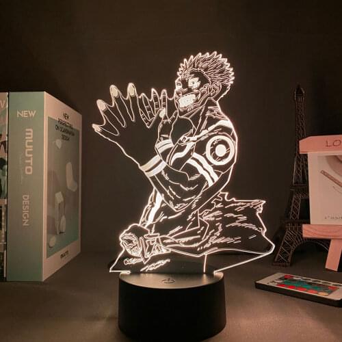 3D Night Light Anime Lamp Ryomen Sukuna Light Jujutsu Kaisen Led Night Light for Birthday Gift