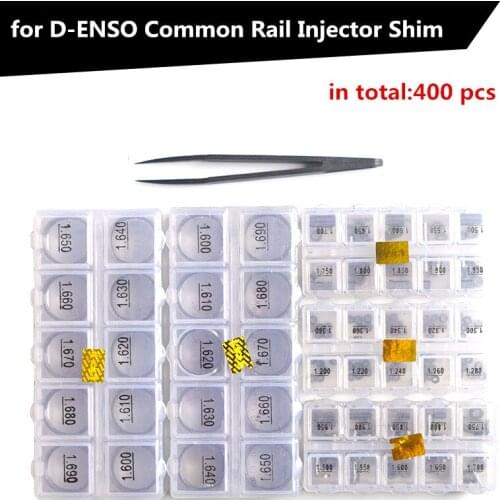 400 Pieces Common Rail B21 B23 B24 B27 for D-ensoo Injector Repair Adjustment Washer Shim High Quality Steel Gasket Kits
