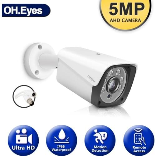 5MP 4MP AHD Camera Security Video Surveillance Outdoor Camera Weatherproof HD CCTV Camera 36*Array Light 40-50M Night Vision