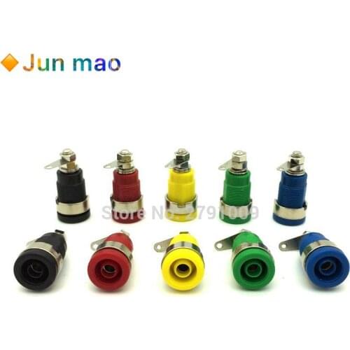 5Pcs 5 Color 4MM Banana Jack Socket Nut Washer for Multimeter Oscilloscope Binding Post Connector 2099