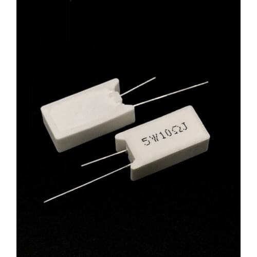 5 Pcs 5W Vertical cement resistance 0.05 ~ 100K ohm 5% 0.1R 0.15R 0.22R 0.25R 0.39R 0.47R 1R 10RJ 100R 150R Ceramic resistor